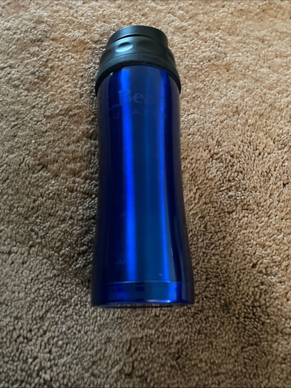 L.L.Bean insulated mug  blue  pop top